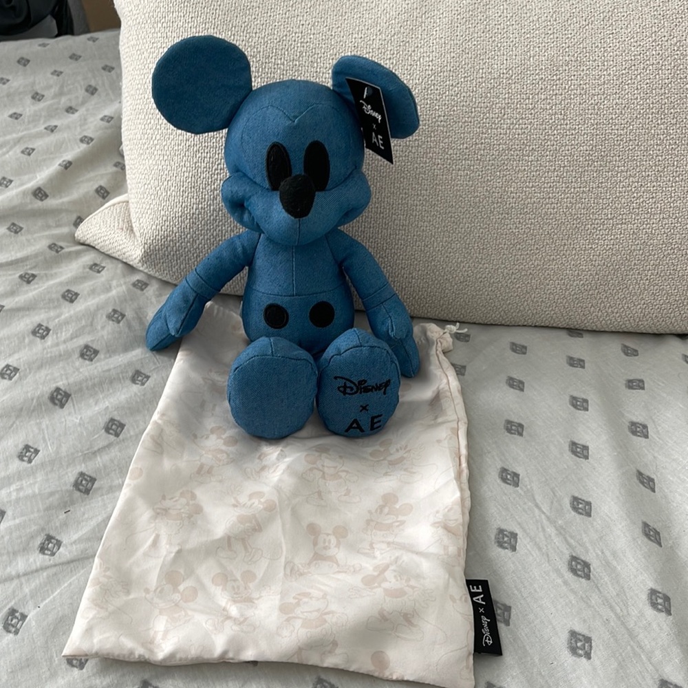 NWT Disney x AE Mickey Mouse plush with dust bag